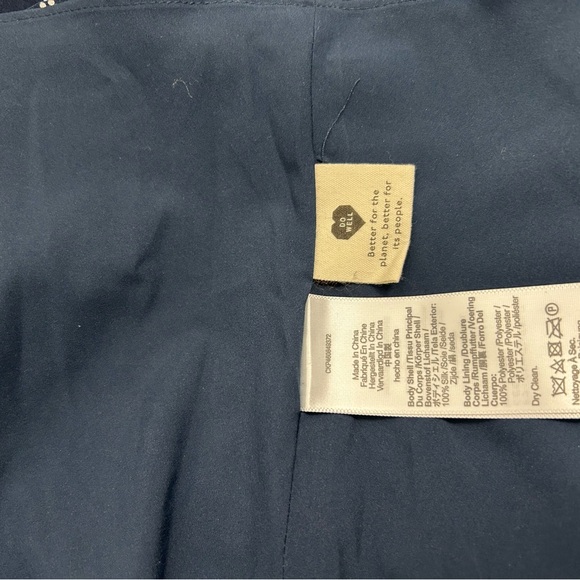 Madewell Blue Buttoned Tie Front Puff Sleeve Sundress - Picture 6 of 6